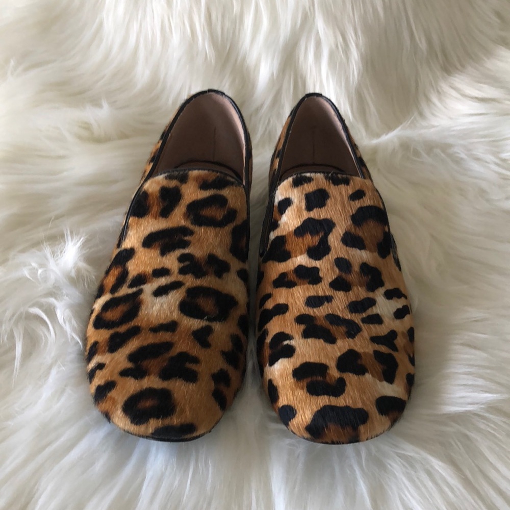 Banana Republic Cheetah Print Block Hell Loafers